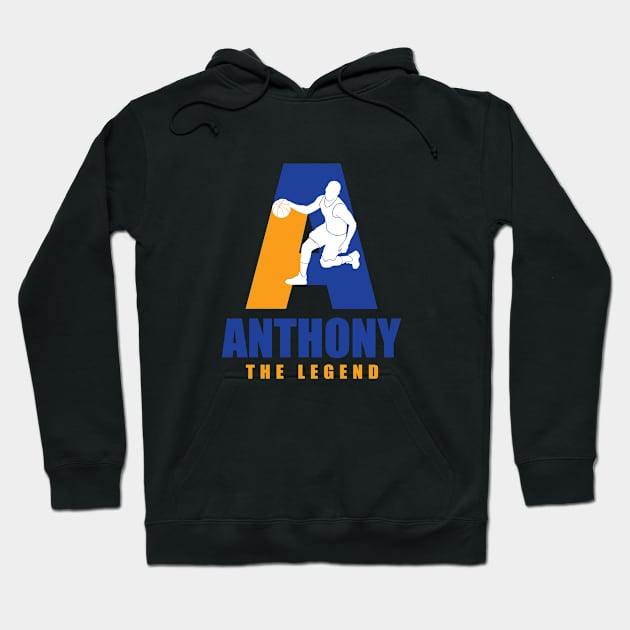 Anthony Custom Player Basketball Your Name The Legend Hoodie by Baseball Your Name